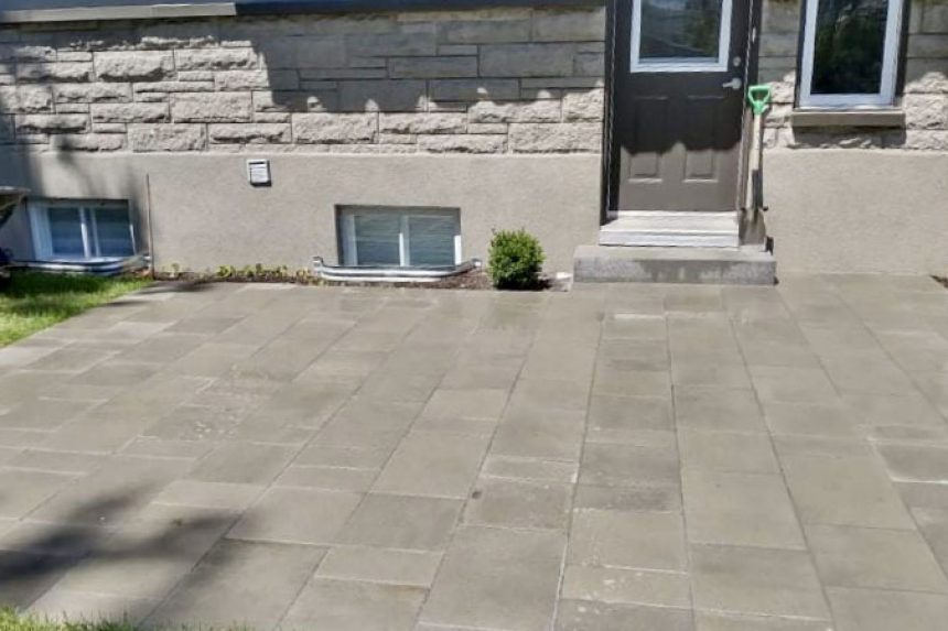 Réalisation de pavé et paysagement.